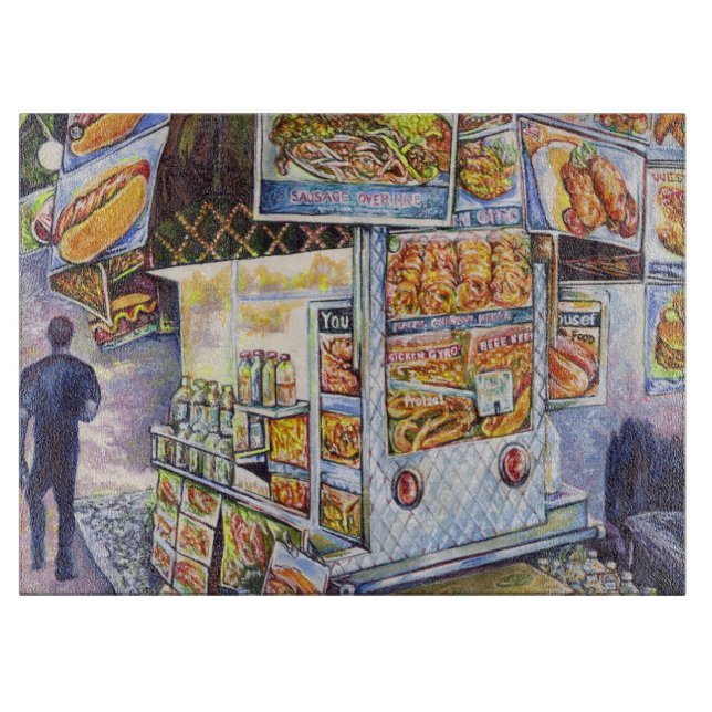 Außergewöhnliche künstlerische Arbeit Schneidebrett (Vorderseite)