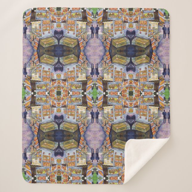 Außergewöhnliche künstlerische Arbeit Sherpadecke (Vorderseite)