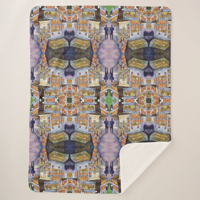 Außergewöhnliche künstlerische Arbeit Sherpadecke (Vorderseite)