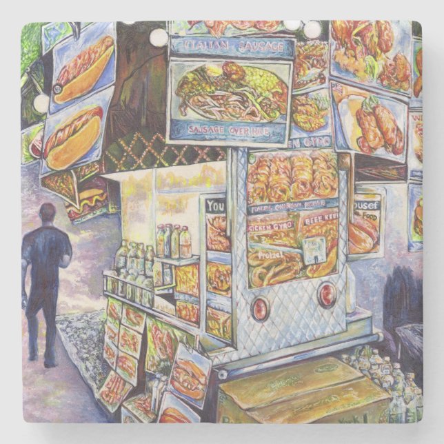 Außergewöhnliche künstlerische Arbeit Steinuntersetzer (Vorderseite)