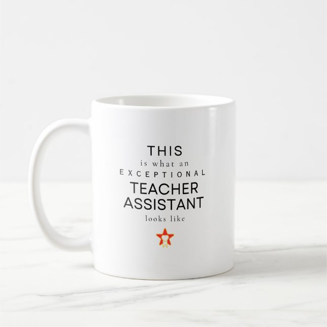 Außergewöhnliche Lehrkraft-Assistentin Personalisi Kaffeetasse (Links)