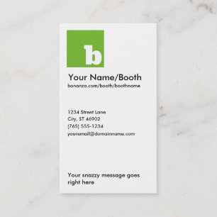 Außergewöhnliche vertikale grasartige Visitenkarte