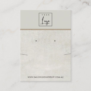 AUSSERGEWÖHNLICHE WEISSGRAY CONCRETE NEKLACE EARR VISITENKARTE