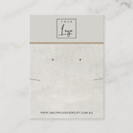 AUSSERGEWÖHNLICHE WEISSGRAY CONCRETE NEKLACE EARRI VISITENKARTE