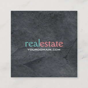 Außergewöhnlicher Grauer Moderner Stil Real Anwese Quadratische Visitenkarte