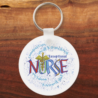 Außergewöhnlicher Nurse-Motto Runder Schlüsselanhä Schlüsselanhänger