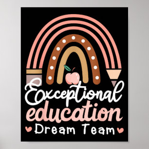 Außergewöhnliches Bildungstraumteam-Lehrer-Kunstwe Poster