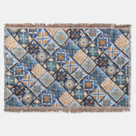 Außergewöhnliches Blau & Orange, arabisch und maro Decke