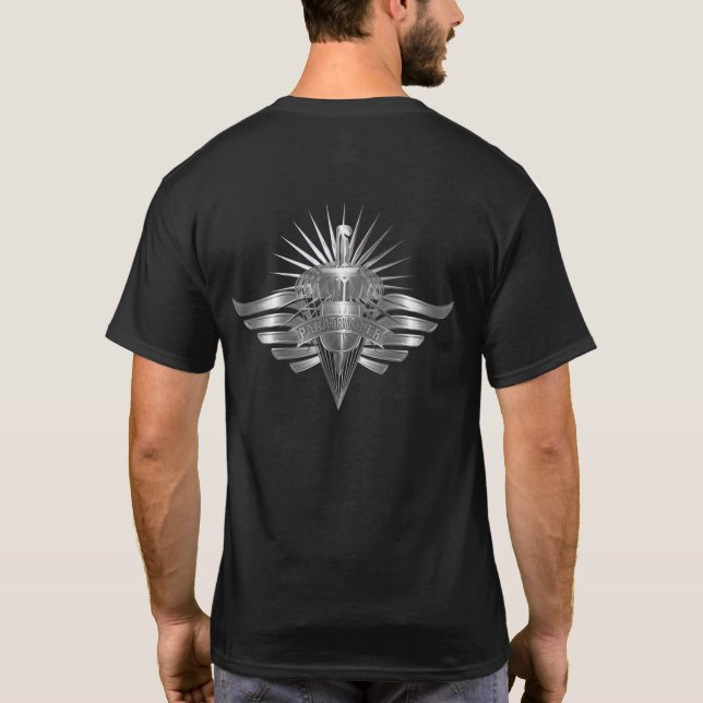 Außergewöhnliches Paratrooper-Gedenkdesign T-Shirt (Rückseite)