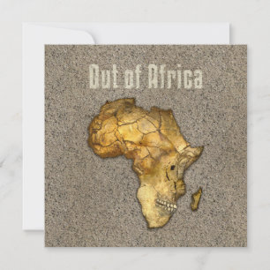 Außerhalb Afrikas Feiertagskarte
