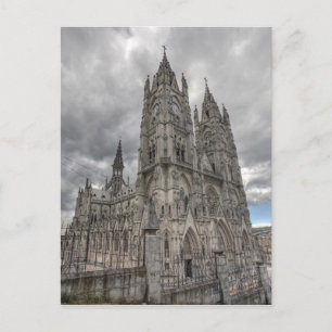 Außerhalb der Basilika in Quito, Ecuador Postkarte