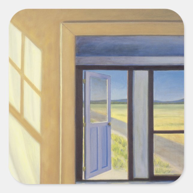 Außerhalb der Box Quadratischer Aufkleber (Vorderseite)