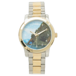 Außerhalb der Bucht von Seward Alaska Abstrakt Armbanduhr