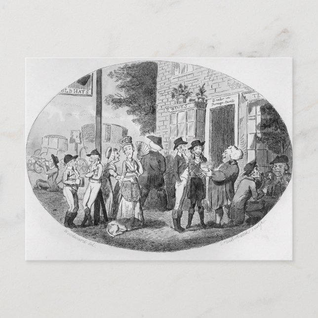 Außerhalb der Taverne Old Hats Postkarte (Vorderseite)