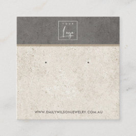 AUSSERHALB DER WEISSEN GRAUEN STUCKSTUD-OHRENANZEI QUADRATISCHE VISITENKARTE