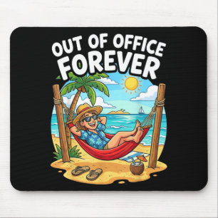 Außerhalb des Büros für immer lustiger Ruhestand U Mousepad