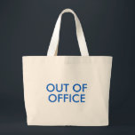 Außerhalb des Büros Jumbo Stoffbeutel<br><div class="desc">Entspannen Sie sich am Strand, erkunden Sie neue Ziele oder entspannen Sie sich in unserem stilvollen "Out of Office" Tote Bag für Ihren Urlaub! Diese geräumige und vielseitige Tasche ist die perfekte Ergänzung für Ihren wohlverdienten Aufenthalt. Mit einer lustigen und spielerischen "Out of Office" Nachricht Set es die Stimmung für...</div>