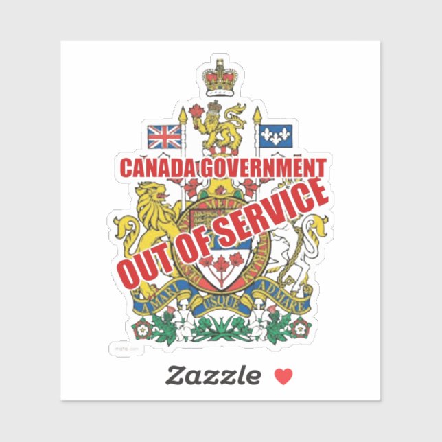 AUSSERHALB DES DIENSTES AUFKLEBER (Blatt)