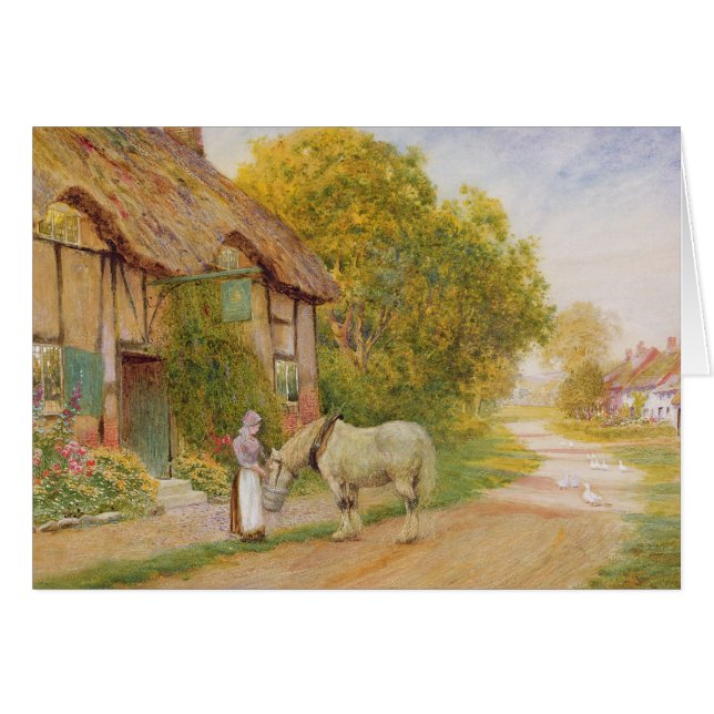 Außerhalb des Dorf-Gasthauses (Vorderseite (Horizontal))