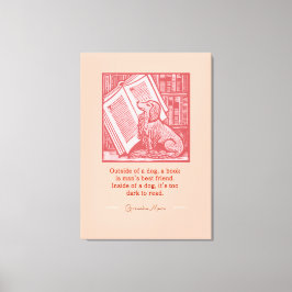 Außerhalb eines Hundes - Groucho Marx Zitat Leinwanddruck