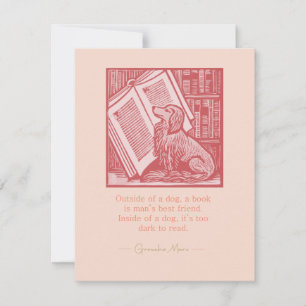 Außerhalb eines Hundes Mitteilungskarte