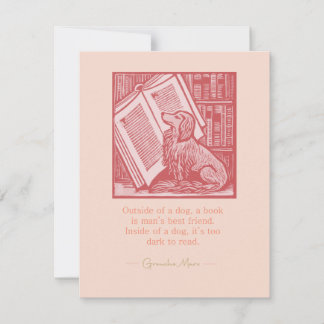 Außerhalb eines Hundes Mitteilungskarte