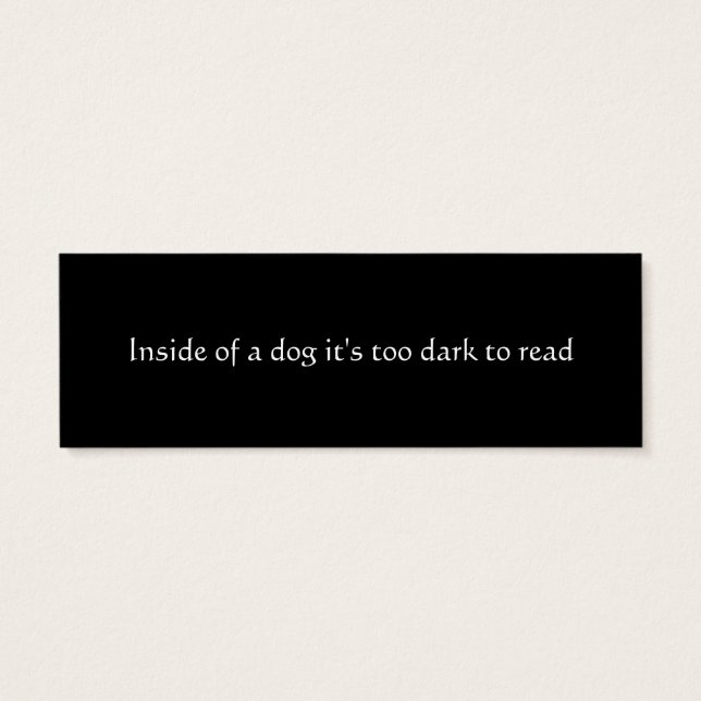 Außerhalb eines Lesezeichens (Rückseite)