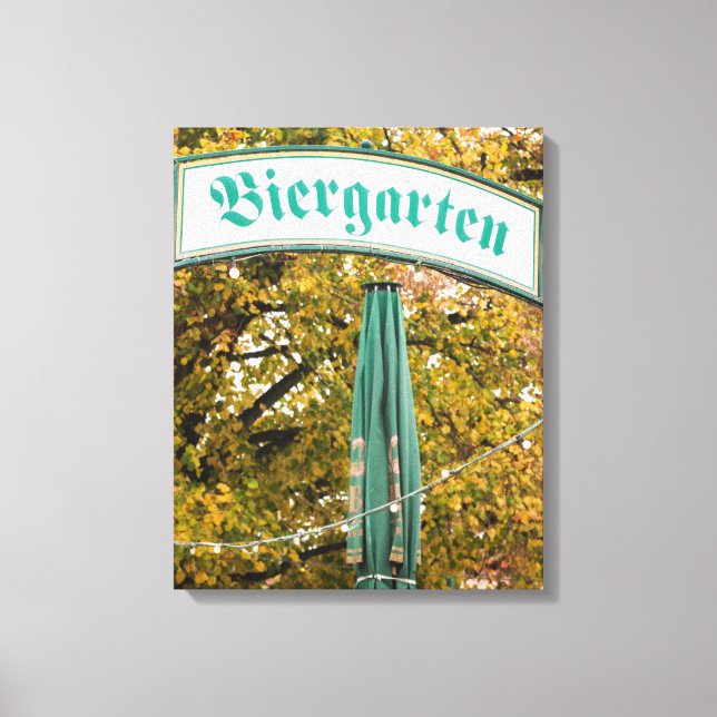 Außerhalb von Biergarten, Deutschland Leinwanddruck (Vorderseite)