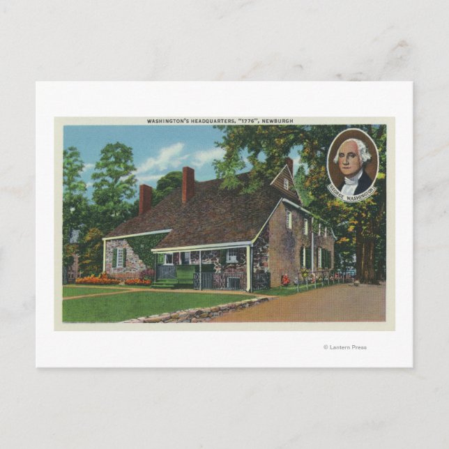 Außerhalb von George Washingtons Sitz Postkarte (Vorderseite)