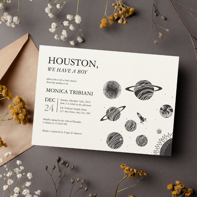 Außerhalb von Houston haben wir eine Baby-Dusche Einladung (Von Creator hochgeladen)