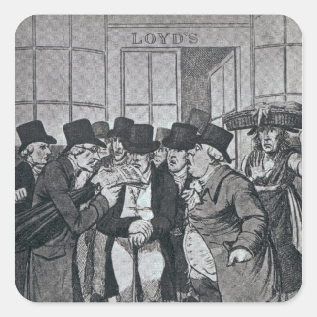 Außerhalb von Lloyds Quadratischer Aufkleber (Vorderseite)