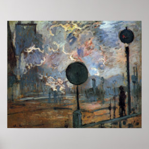 Außerhalb von Saint-Lazare von Claude Monet Poster