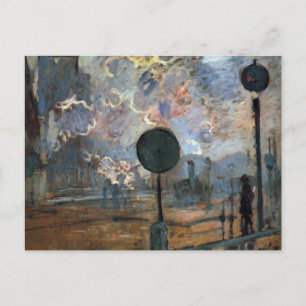 Außerhalb von Saint-Lazare von Claude Monet Postkarte