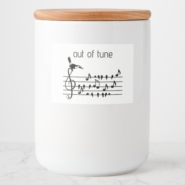 Außerhalb von Tune, Toucan verbinden Singvögel Lebensmitteletikett (Vorderseite)