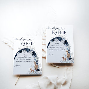 Außerhalb Winter florale Deer Dusche Baby Winzer W Begleitkarte