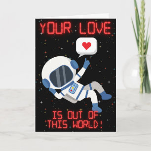 Außerirdisch Lustige Valentinskarte Für Astronaute Karte