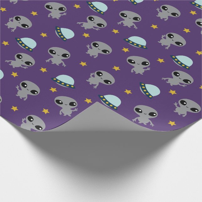 Außerirdische Geschenkpapier (Ecke)