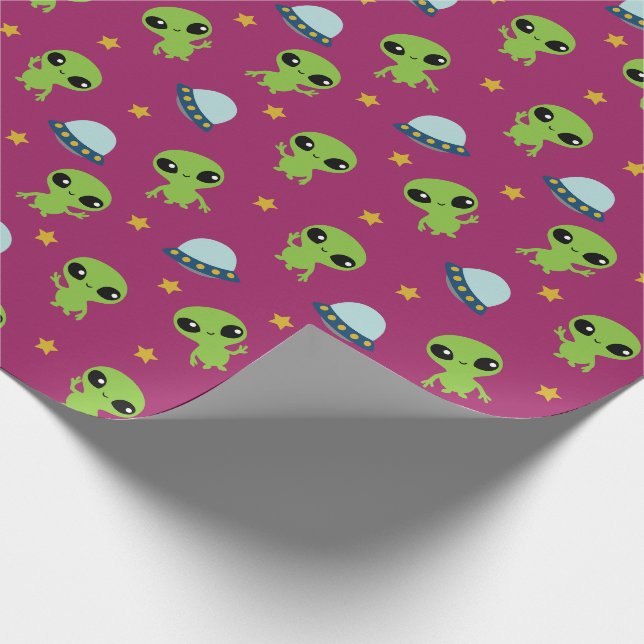 Außerirdische Geschenkpapier (Ecke)