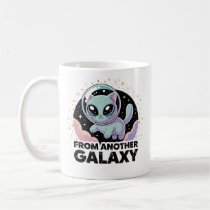 Außerirdische Katze Kosmisches Design Weltraum-Kit Kaffeetasse