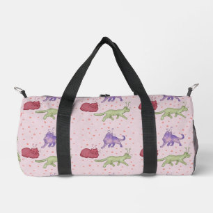Außerirdische Katzen Whimsical Space Cat Lustige S Duffle Bag