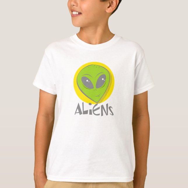 Außerirdische-Kopf T-Shirt (Vorderseite)