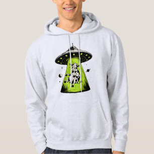 Außerirdische Kuh Entführung Weirdcore Surreal Hoodie