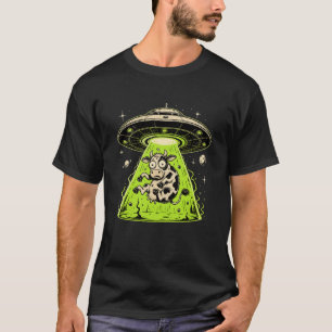 Außerirdische Kuh Entführung Weirdcore Surreal T-Shirt
