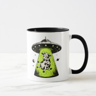Außerirdische Kuh Entführung Weirdcore Surreal Tasse