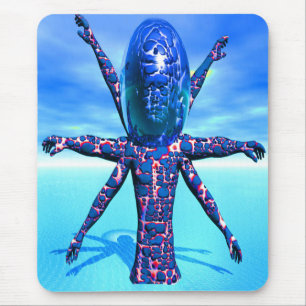Außerirdische Skulptur Mousepad