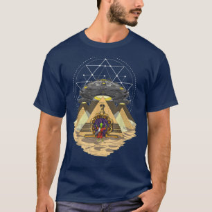 Außerirdische UFO-Pyramide Antike T-Shirt