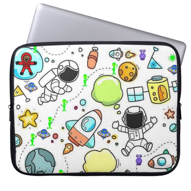 Außerirdischen Astronaut Laptopschutzhülle (Vorderseite)
