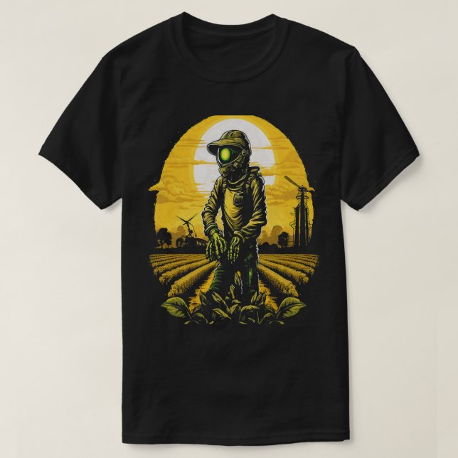 Außerirdischen Bauer UFO Außerirdische Landwirtsch T-Shirt (Design vorne)