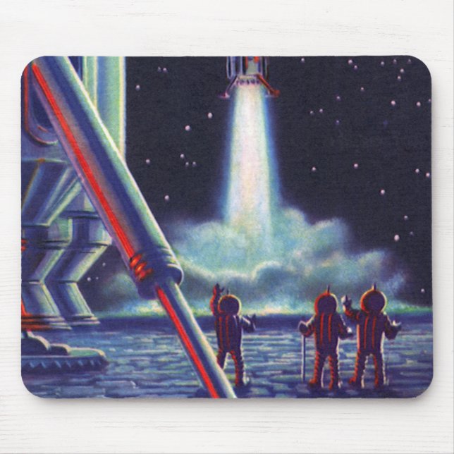 Außerirdischen der Vintagen Science Fiction spring Mousepad (Vorne)
