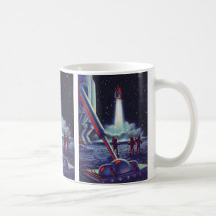 Außerirdischen der Vintagen Science Fiction spring Tasse